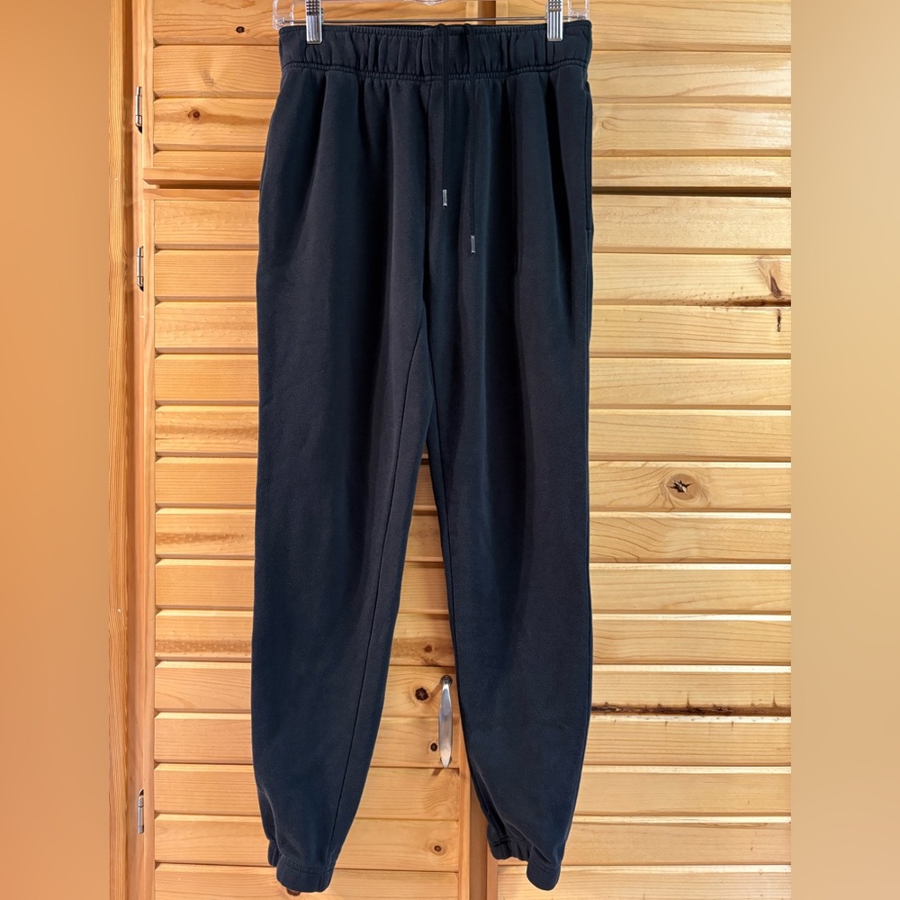 UNIPRO Men’s Black Elastic Cuff Sweatpants with Drawstring Waist, Size S
